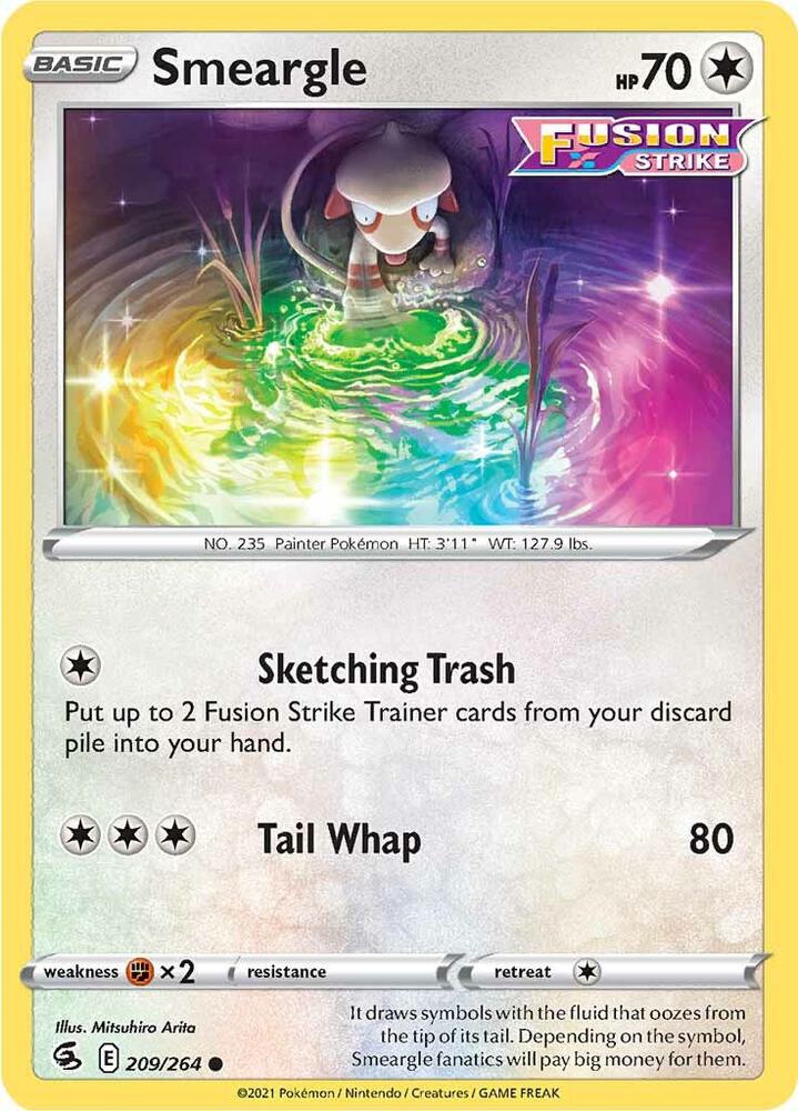 Pokemon - Fusion Strike - Smeargle - 209/264 - Reverse Holofoil