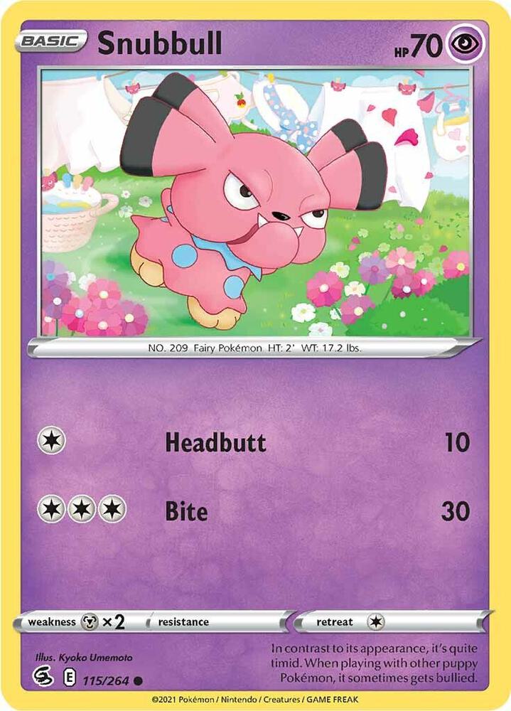 Snubbull 115/264 — Fusion Strike Pokémon card
