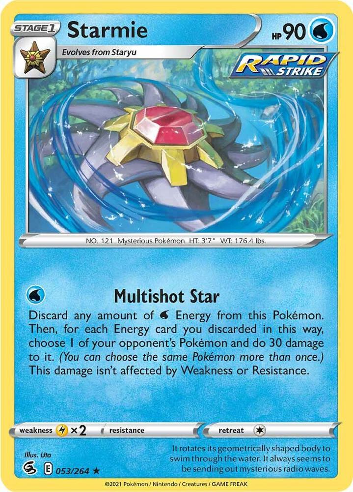 Pokemon - Fusion Strike - Starmie - 053/264 - Reverse Holofoil
