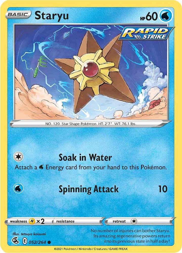 Staryu 052/264 — Fusion Strike Pokémon card