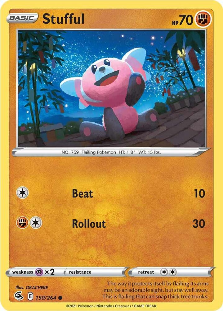Stufful 150/264 Reverse Holofoil — Fusion Strike Pokémon card