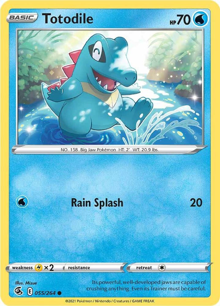 Pokemon - Fusion Strike - Totodile - 055/264 - Reverse Holofoil