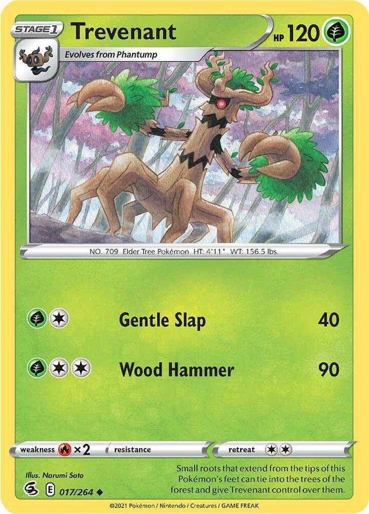 Trevenant 017/264 Reverse Holofoil — Fusion Strike Pokémon card