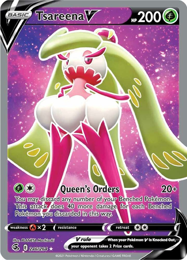 Tsareena V 246/264 Holofoil — Fusion Strike Pokémon card
