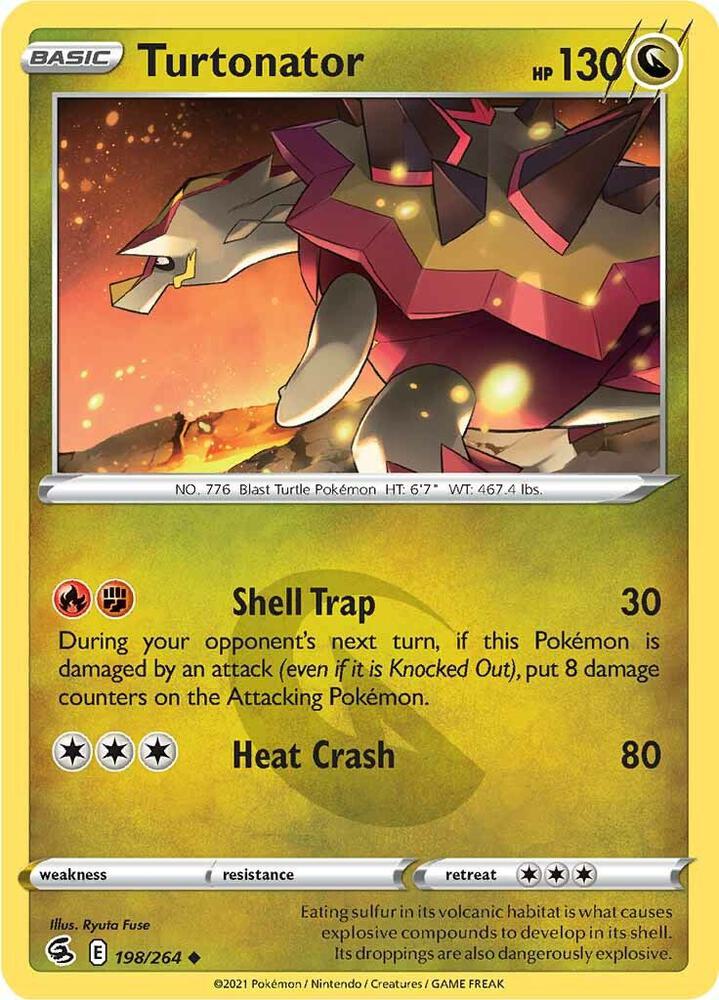 Turtonator 198/264 — Fusion Strike Pokémon card
