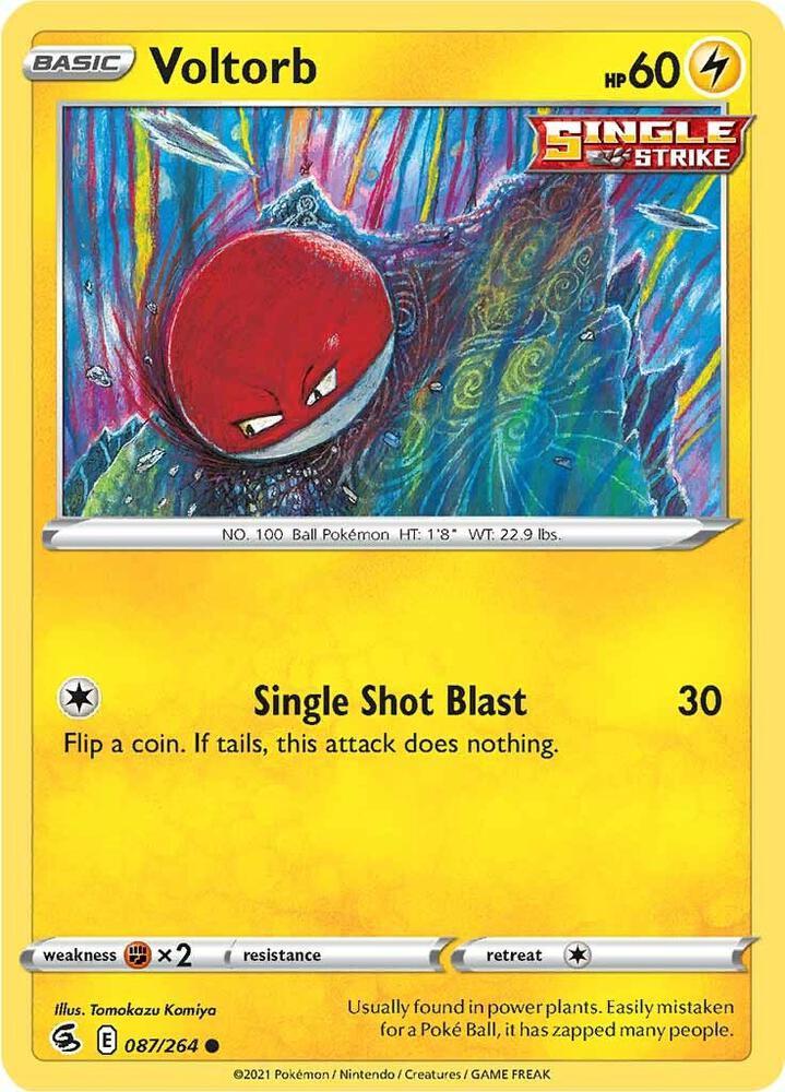 Voltorb 087/264 Reverse Holofoil — Fusion Strike Pokémon card