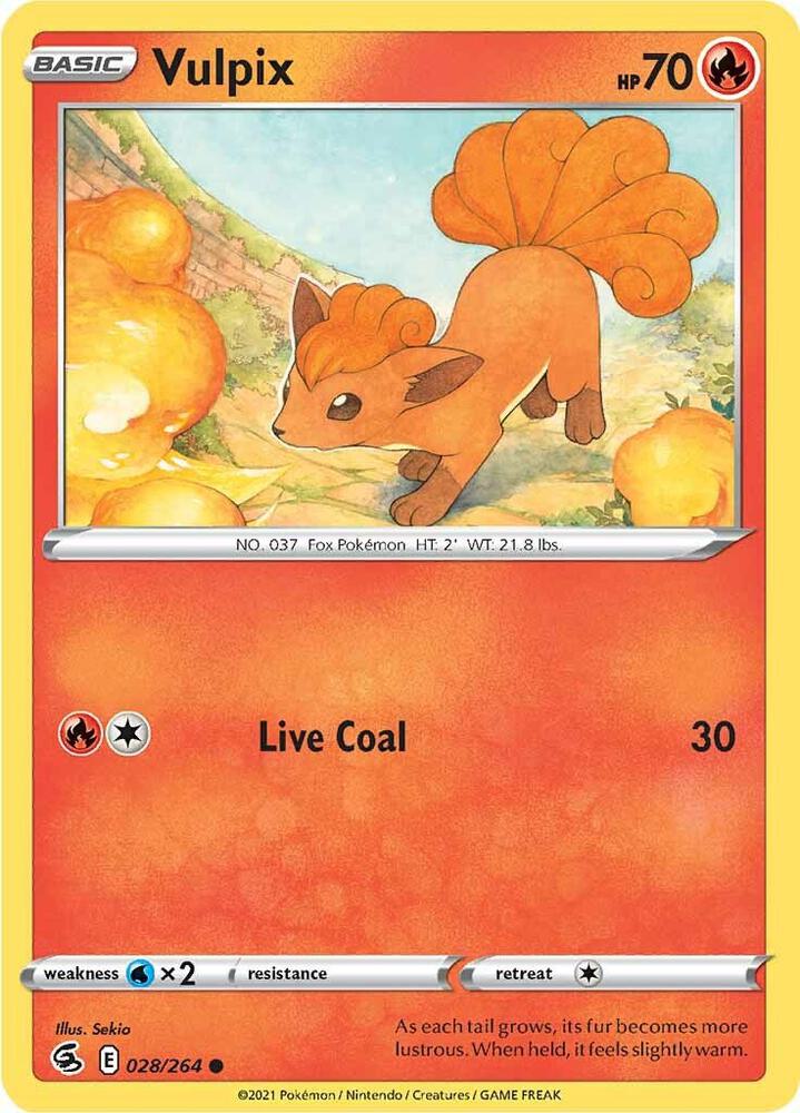 Vulpix 028/264 — Fusion Strike Pokémon card