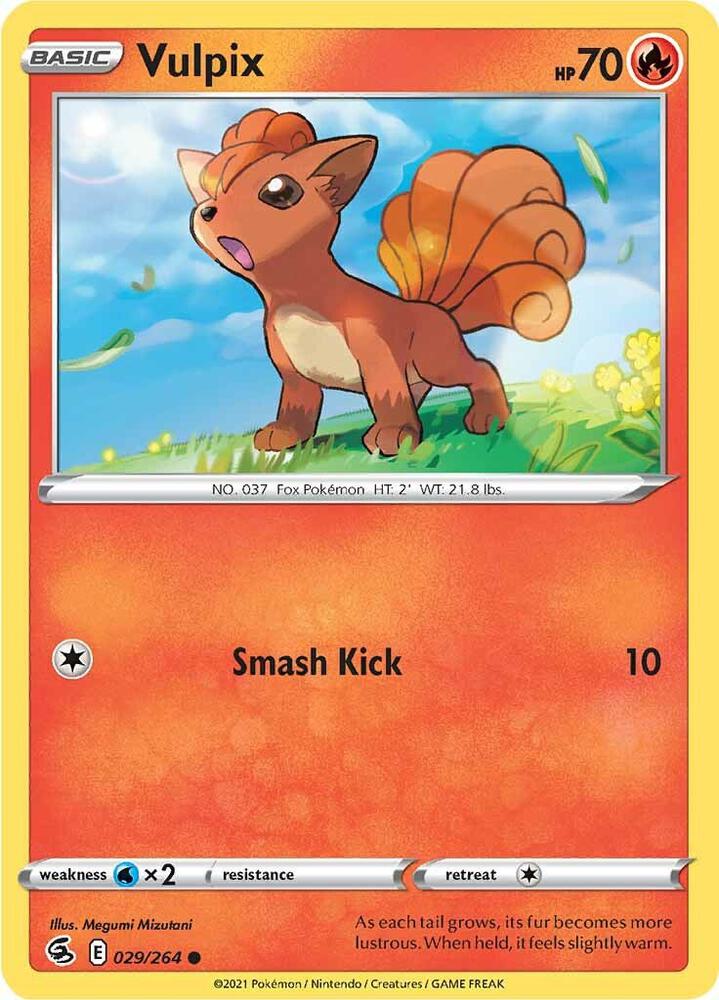 Vulpix 029/264 Reverse Holofoil — Fusion Strike Pokémon card