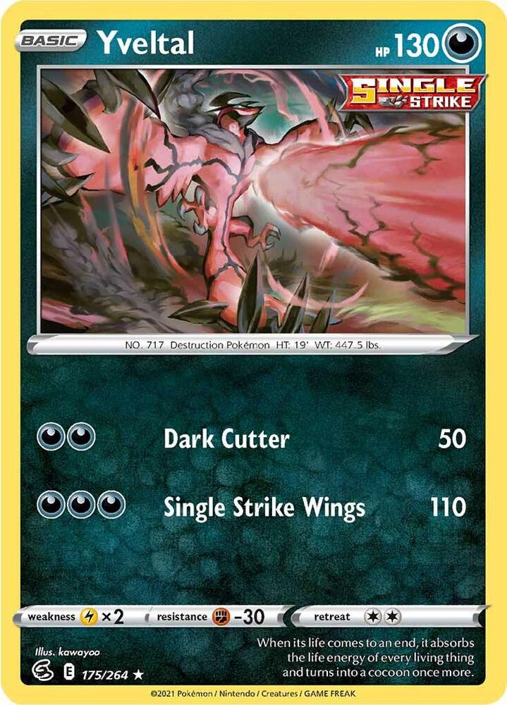 Yveltal 175/264 — Fusion Strike Pokémon card