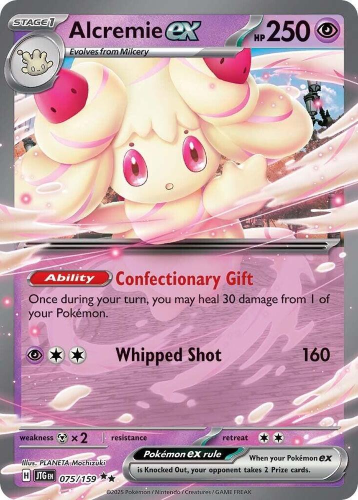 Alcremie ex 075/159 Holofoil, Journey Together Pokémon card