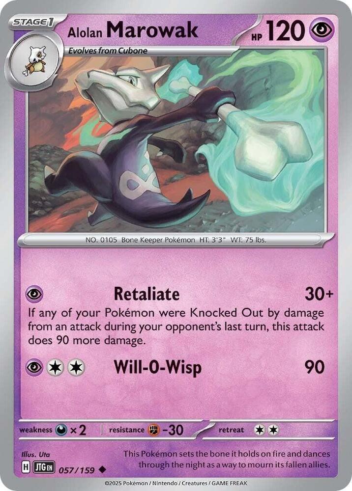 Alolan Marowak 057/159, Journey Together Pokémon card