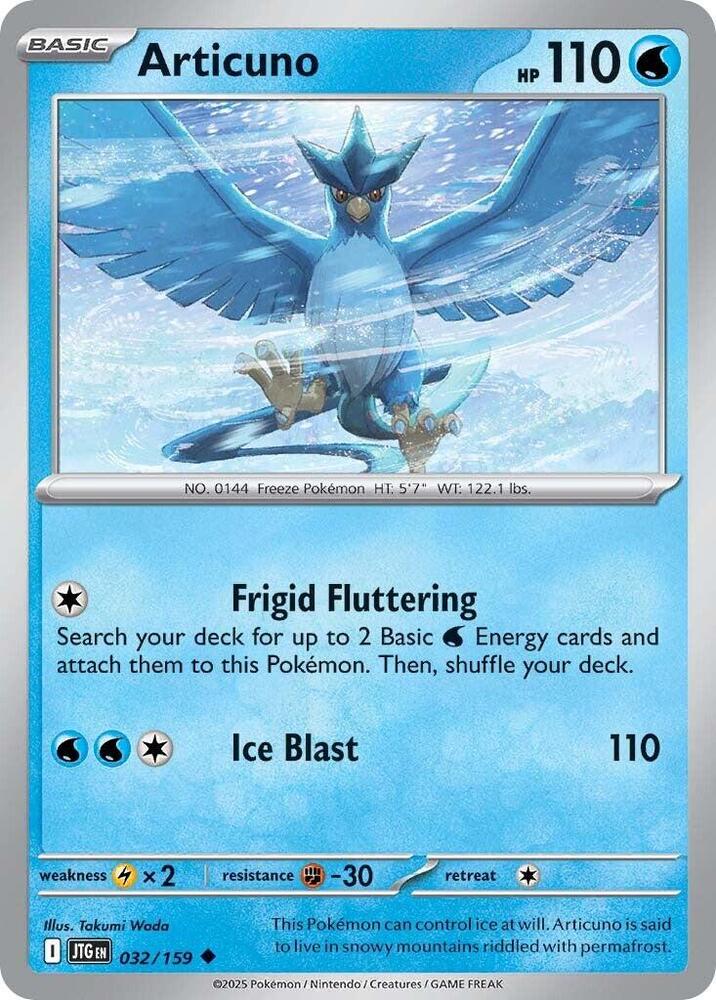 Articuno 032/159 Reverse Holofoil — Journey Together Pokémon card