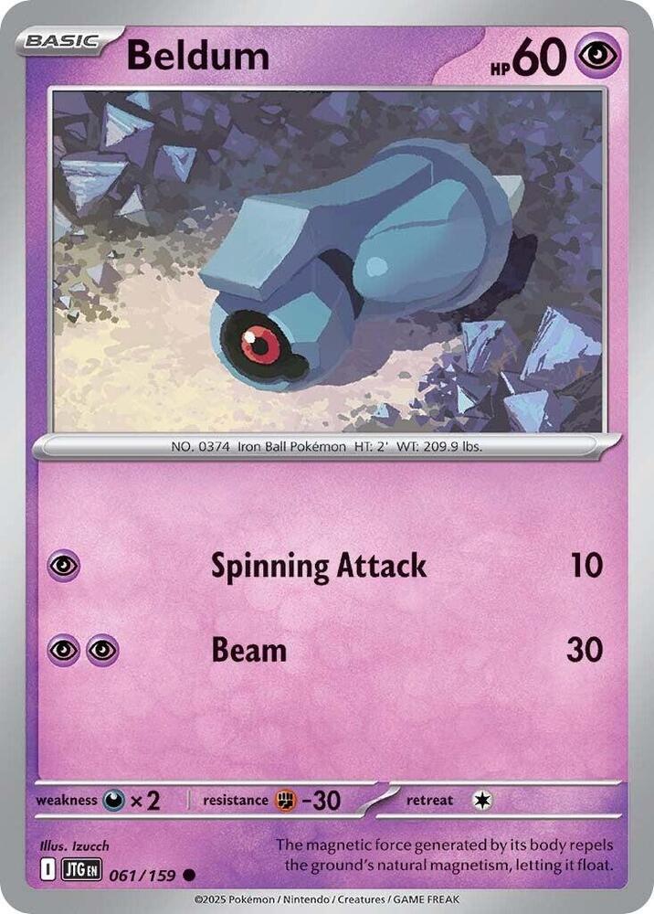 Beldum 061/159 Reverse Holofoil — Journey Together Pokémon card
