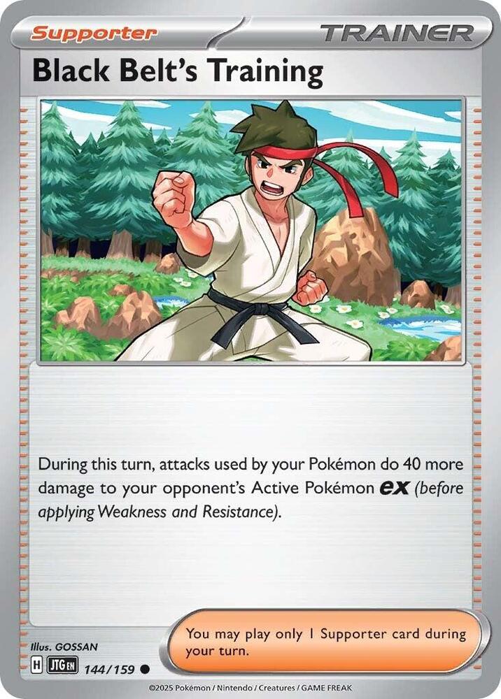 Black Belt's Training 144/159 Reverse Holofoil — Journey Together Pokémon card