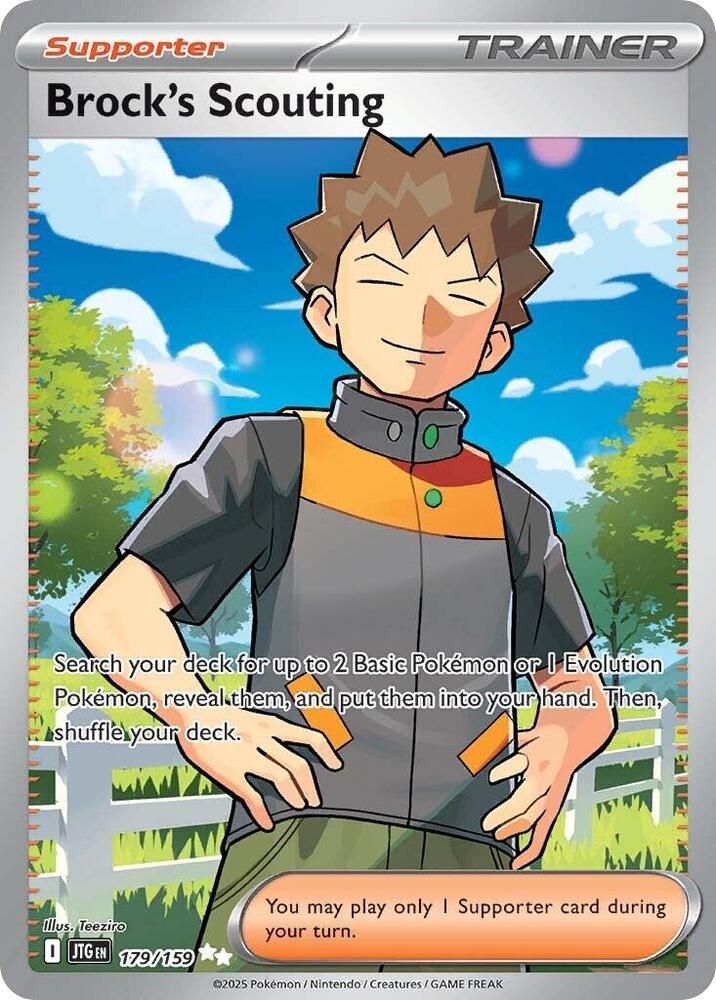 Brock's Scouting 179/159 Holofoil, Journey Together Pokémon card