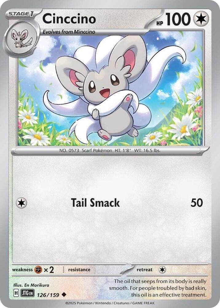 Cinccino 126/159 Reverse Holofoil — Journey Together Pokémon card