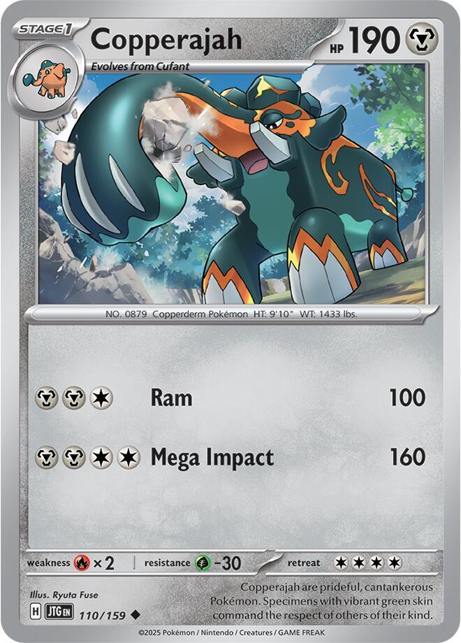 Copperajah 110/159 Reverse Holofoil — Journey Together Pokémon card