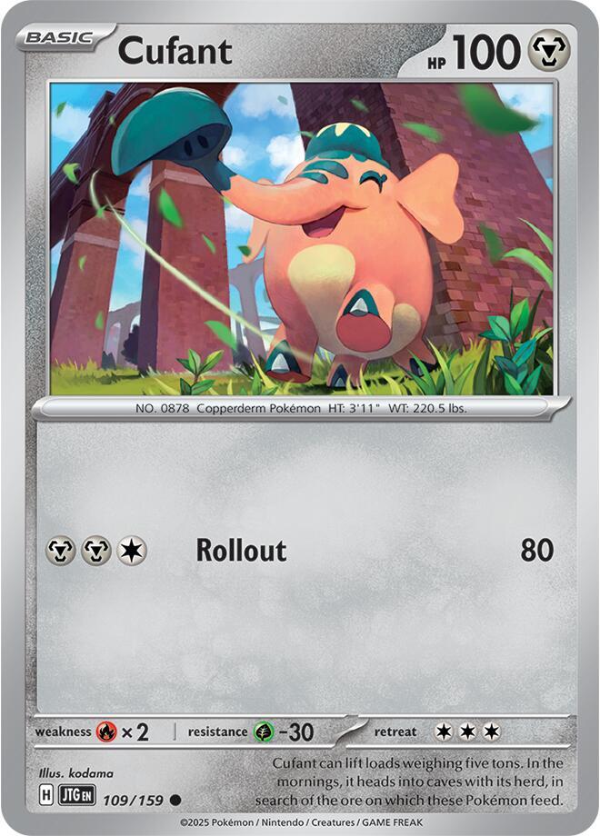 Cufant 109/159 Reverse Holofoil — Journey Together Pokémon card