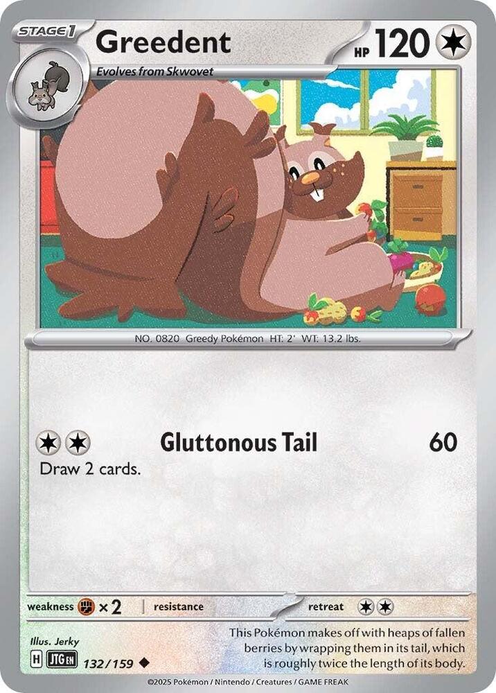 Greedent 132/159, Journey Together Pokémon card