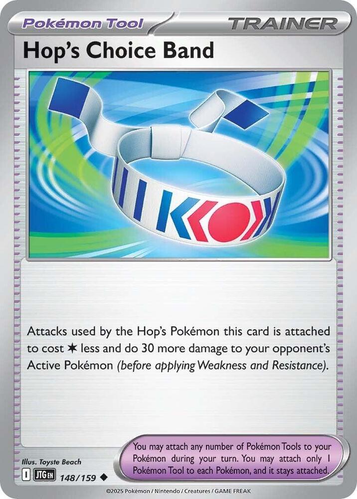 Hop's Choice Band 148/159 Reverse Holofoil — Journey Together Pokémon card