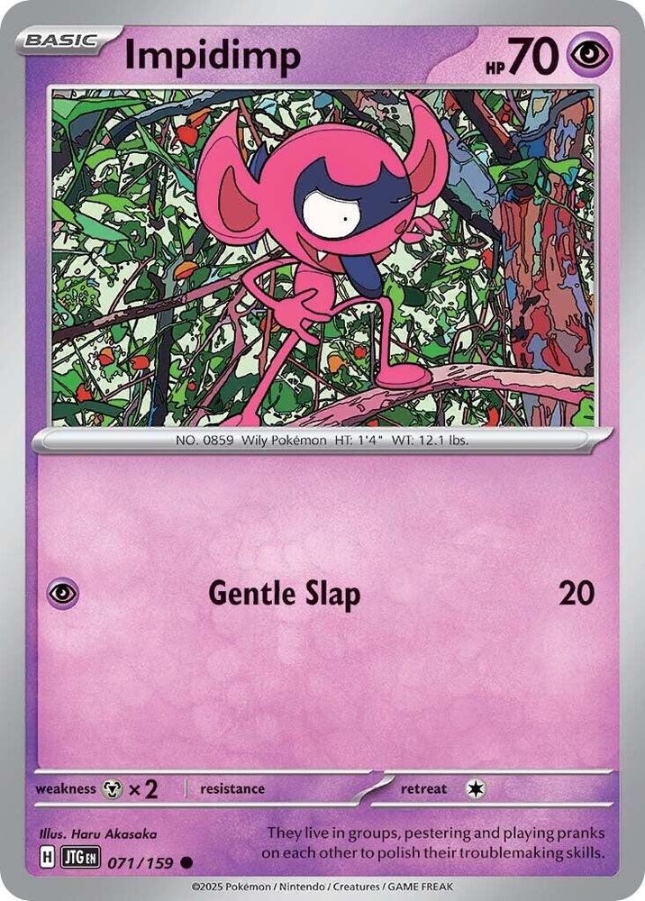Impidimp 071/159 Reverse Holofoil, Journey Together Pokémon card