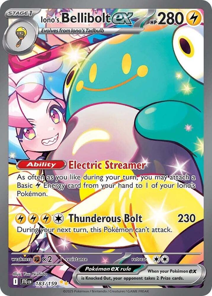 Pokemon - Scarlet & Violet - Journey Together - Iono's Bellibolt ex - 183/159 - Holofoil