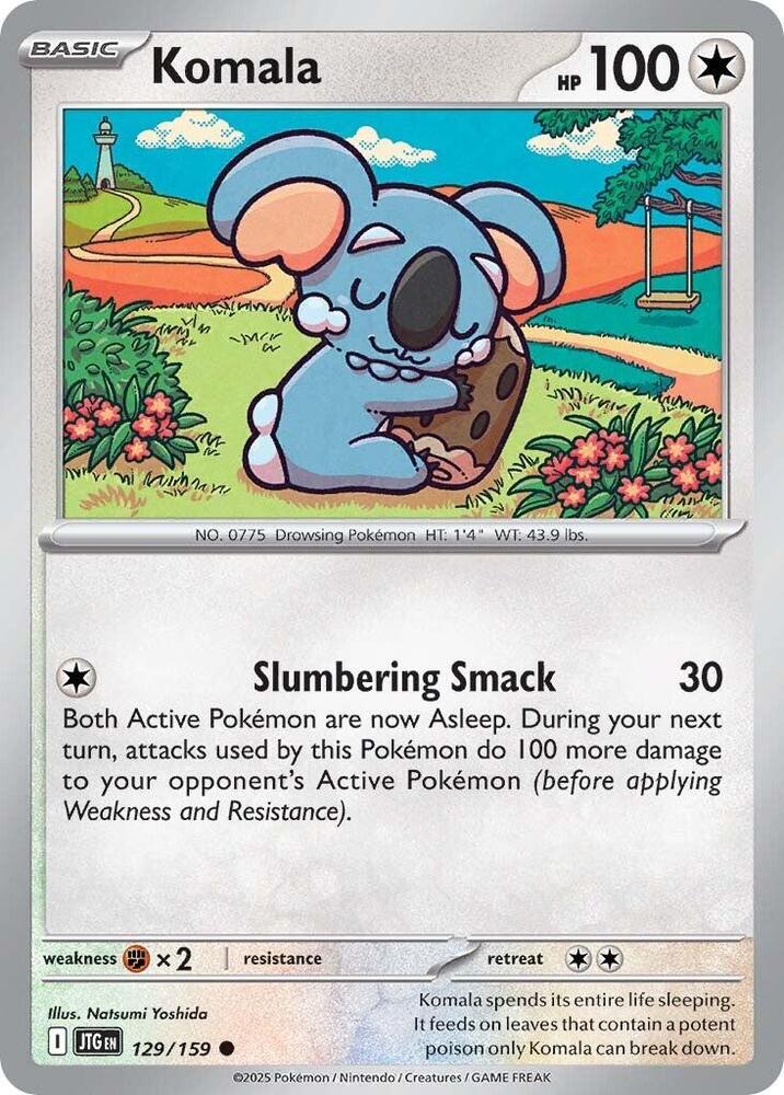 Komala 129/159 Reverse Holofoil — Journey Together Pokémon card