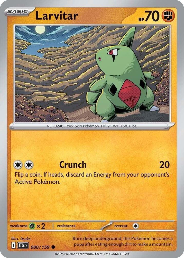 Larvitar 080/159, Journey Together Pokémon card