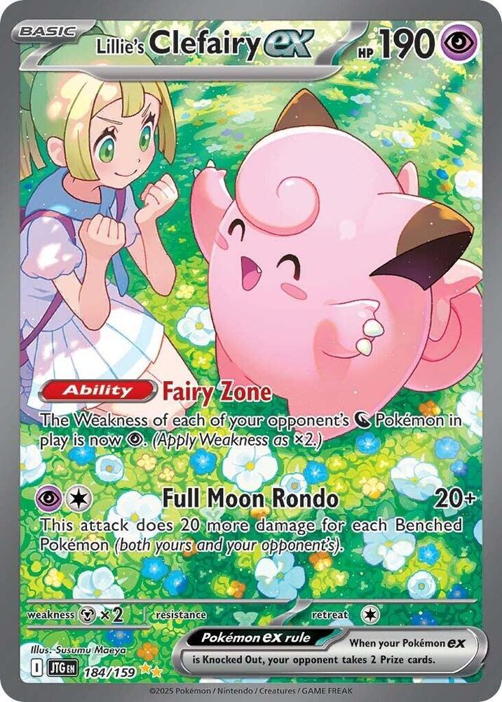 Lillie's Clefairy ex 184/159 Holofoil, Journey Together Pokémon card