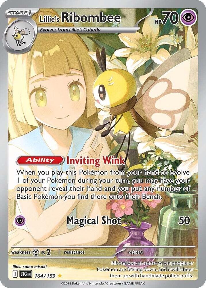 Lillie's Ribombee 164/159 Holofoil — Journey Together Pokémon card