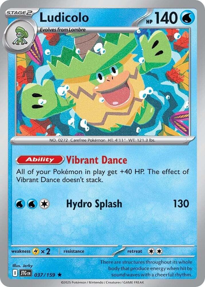 Ludicolo 037/159 Reverse Holofoil — Journey Together Pokémon card