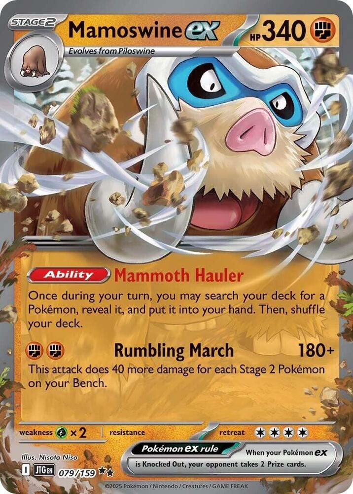 Mamoswine ex 079/159 Holofoil — Journey Together Pokémon card