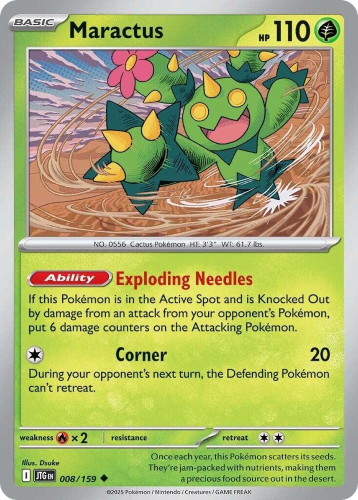 Pokemon - Scarlet & Violet - Journey Together - Maractus - 008/159 - Reverse Holofoil