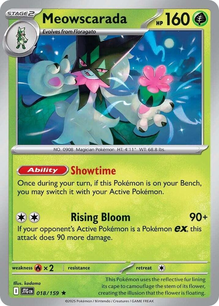 Meowscarada 018/159 Reverse Holofoil — Journey Together Pokémon card
