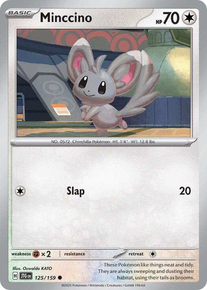 Minccino 125/159 Reverse Holofoil — Journey Together Pokémon card