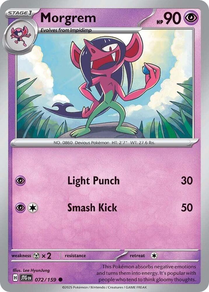 Morgrem 072/159, Journey Together Pokémon card