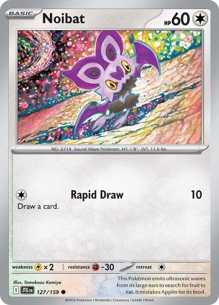 Noibat 127/159 Reverse Holofoil — Journey Together Pokémon card