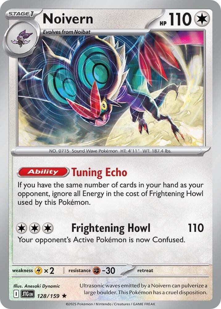 Noivern 128/159 Holofoil, Journey Together Pokémon card