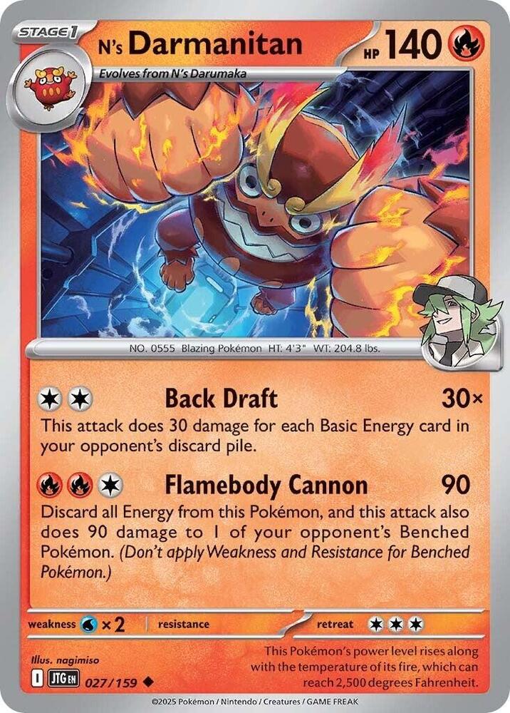 N's Darmanitan 027/159, Journey Together Pokémon card