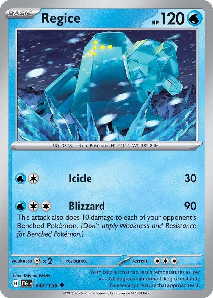Regice 042/159, Journey Together Pokémon card