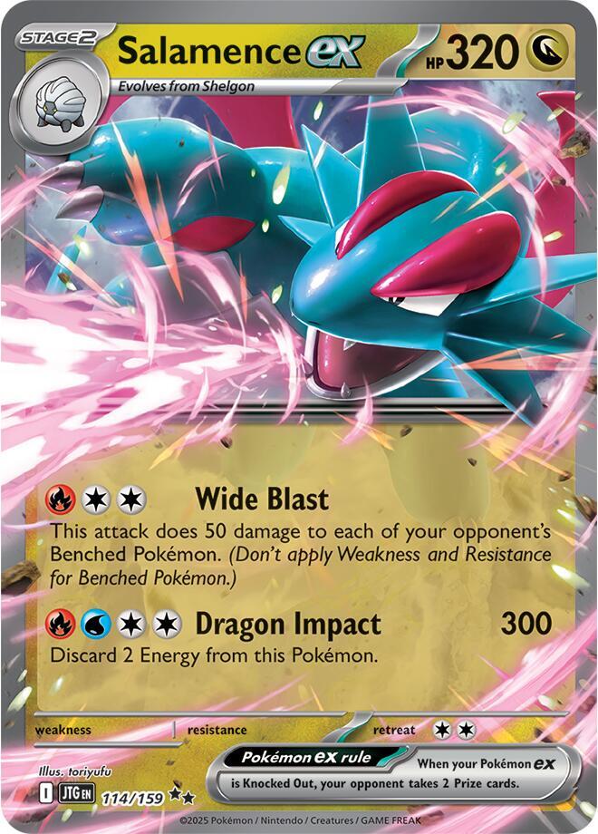 Salamence ex 114/159 Holofoil — Journey Together Pokémon card