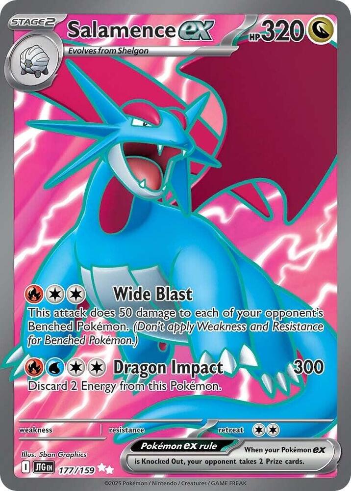 Salamence ex 177/159 Holofoil, Journey Together Pokémon card