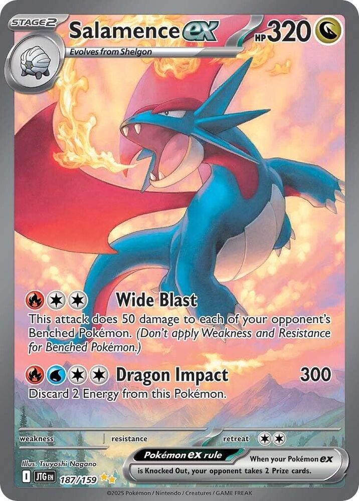Salamence ex 187/159 Holofoil, Journey Together Pokémon card