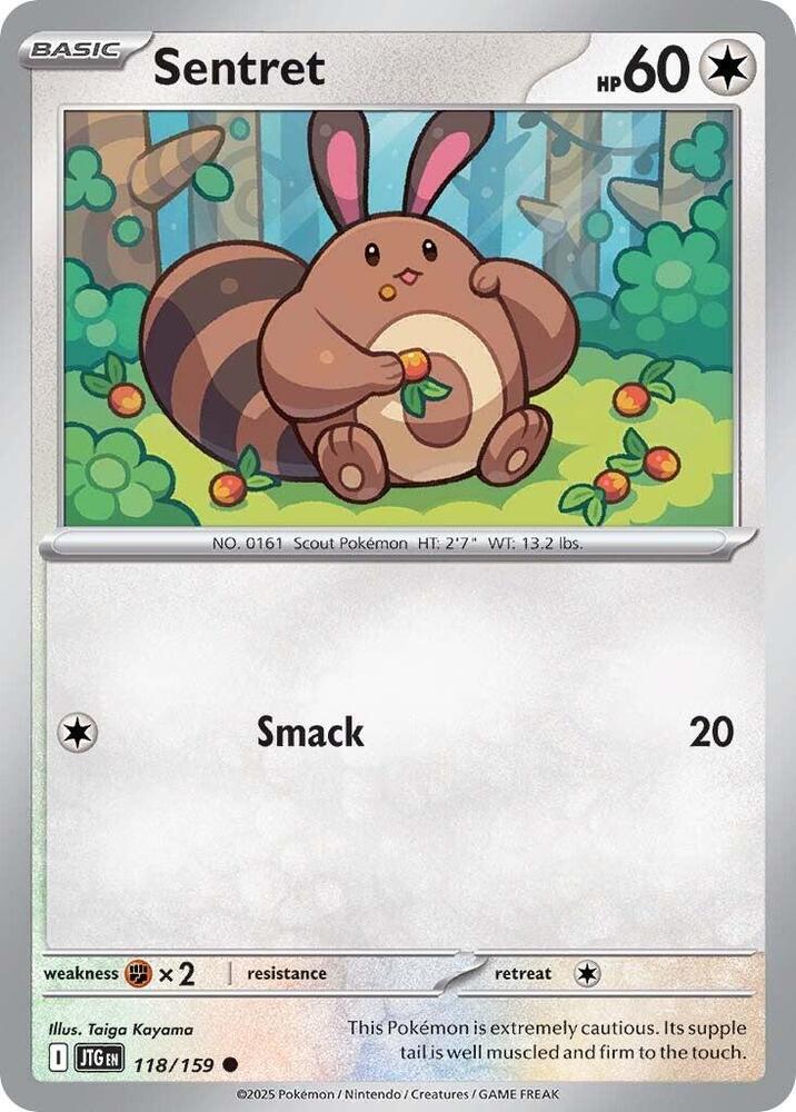 Sentret 118/159 Reverse Holofoil — Journey Together Pokémon card