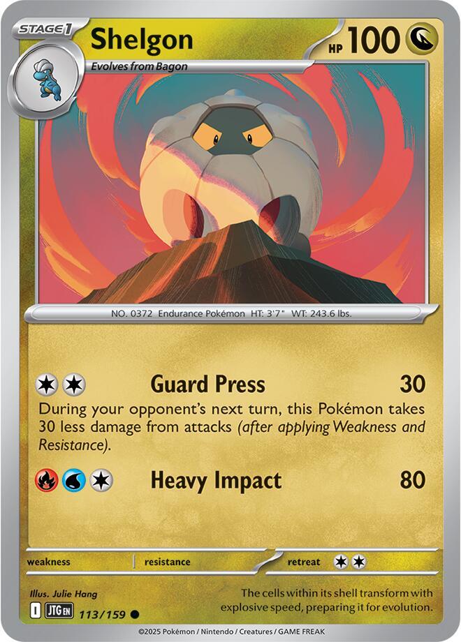 Shelgon 113/159 — Journey Together Pokémon card