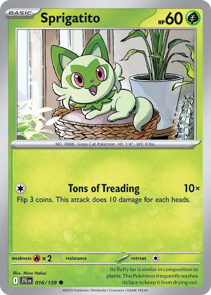 Sprigatito 016/159 — Journey Together Pokémon card