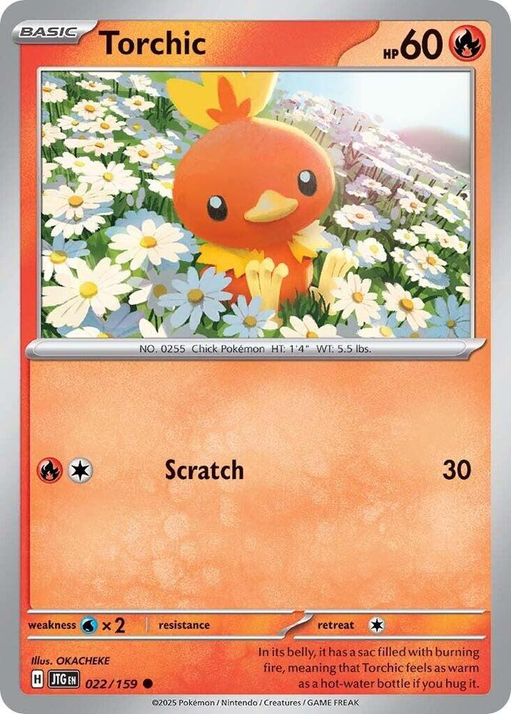Torchic 022/159 Reverse Holofoil — Journey Together Pokémon card