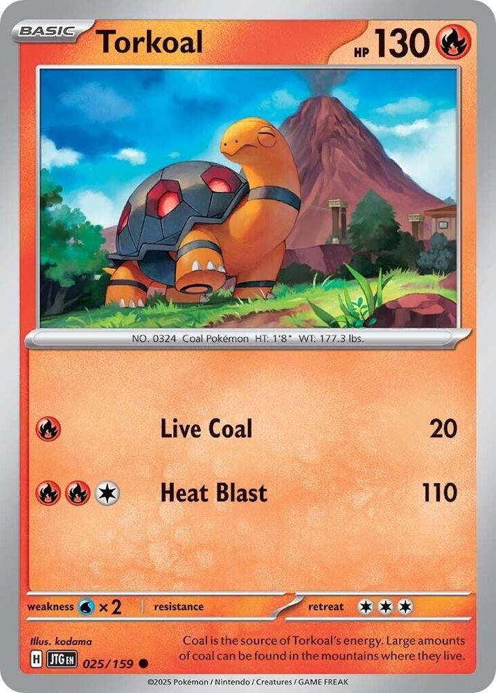 Torkoal 025/159, Journey Together Pokémon card