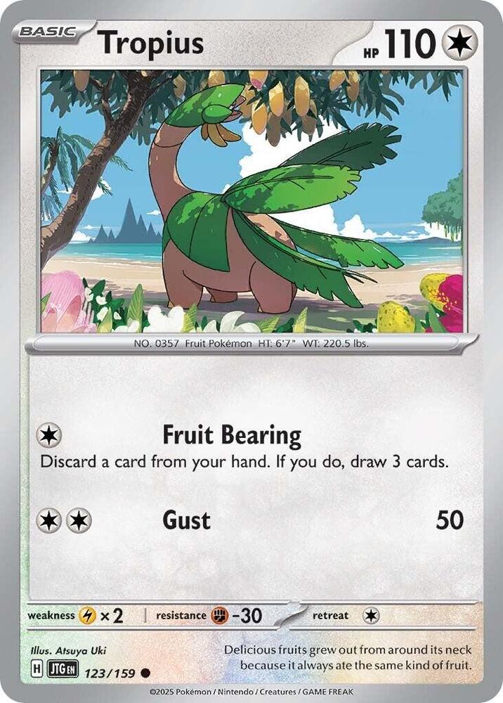 Tropius 123/159 Reverse Holofoil — Journey Together Pokémon card