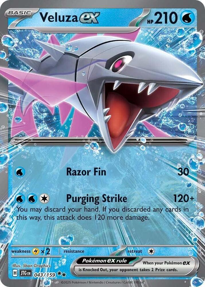 Veluza ex 043/159 Holofoil — Journey Together Pokémon card